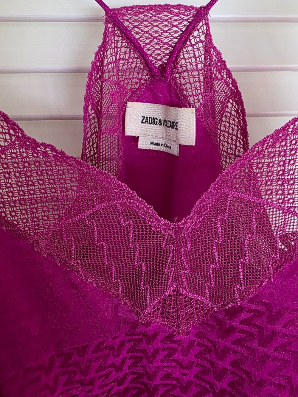 Zadig & Voltaire Christy Silk Camisole Top Pink XS - Picture 4 of 5